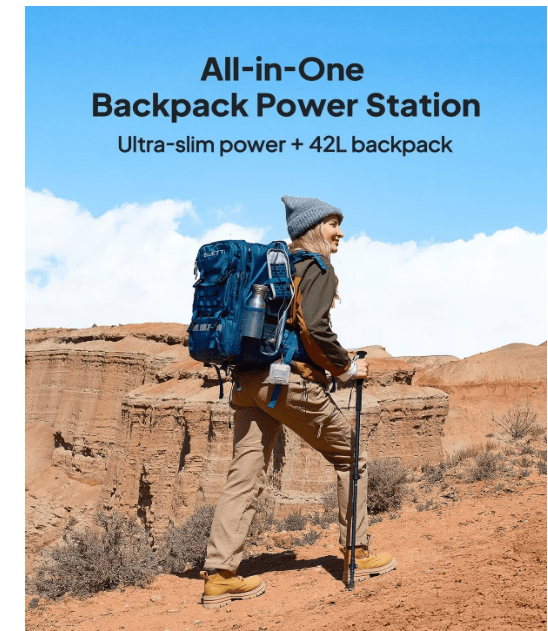 BLUETTI BluePack2 42L Power Storage Backpack for Handsfree Portable Power Station