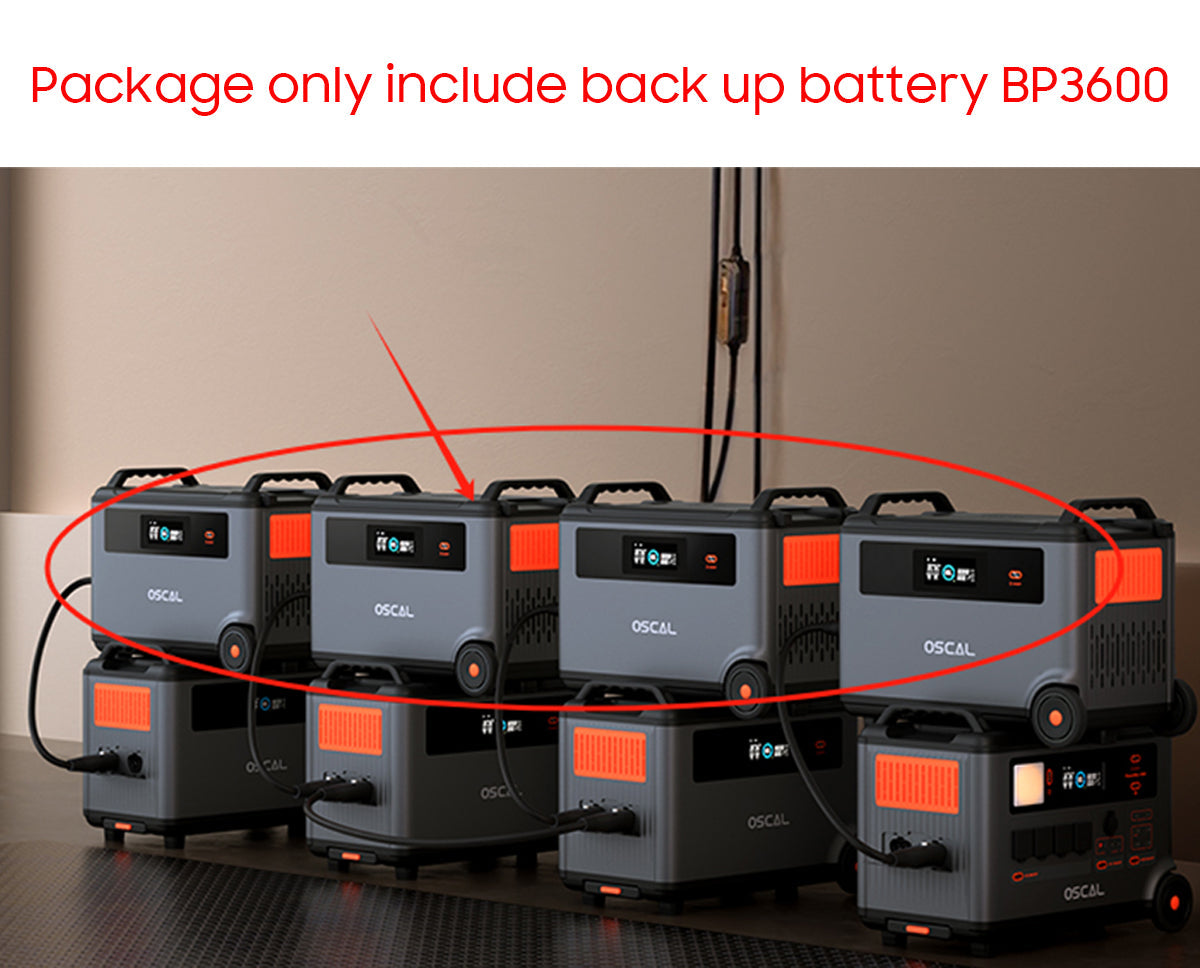 OSCAL BP3600 Expansion Battery Pack – 3600Wh LiFePO4
