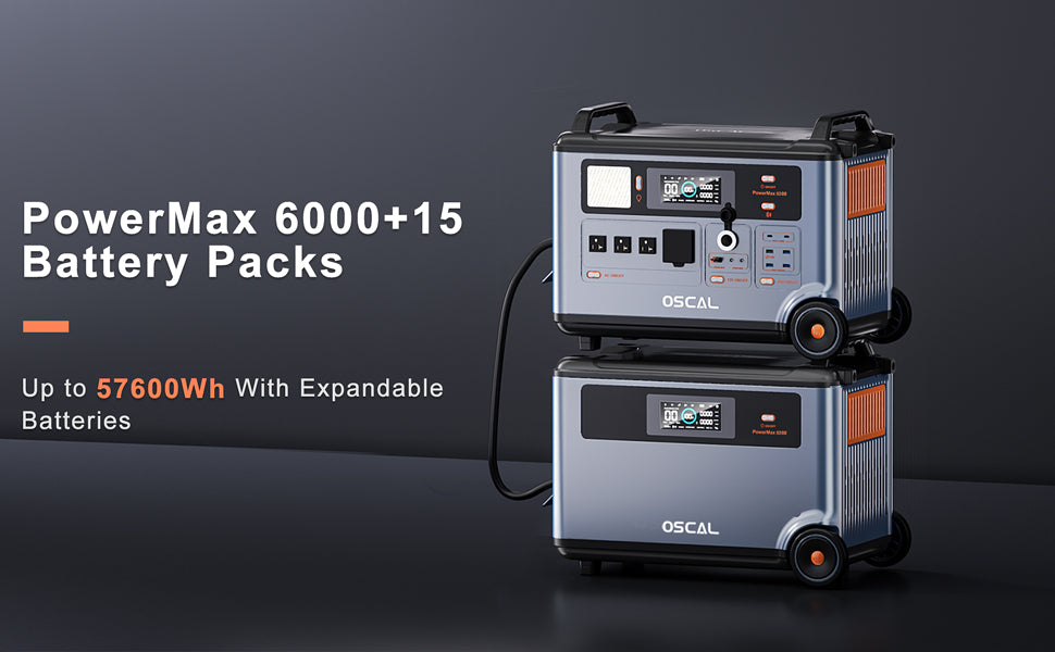 OSCAL BP3600 Expansion Battery Pack – 3600Wh LiFePO4